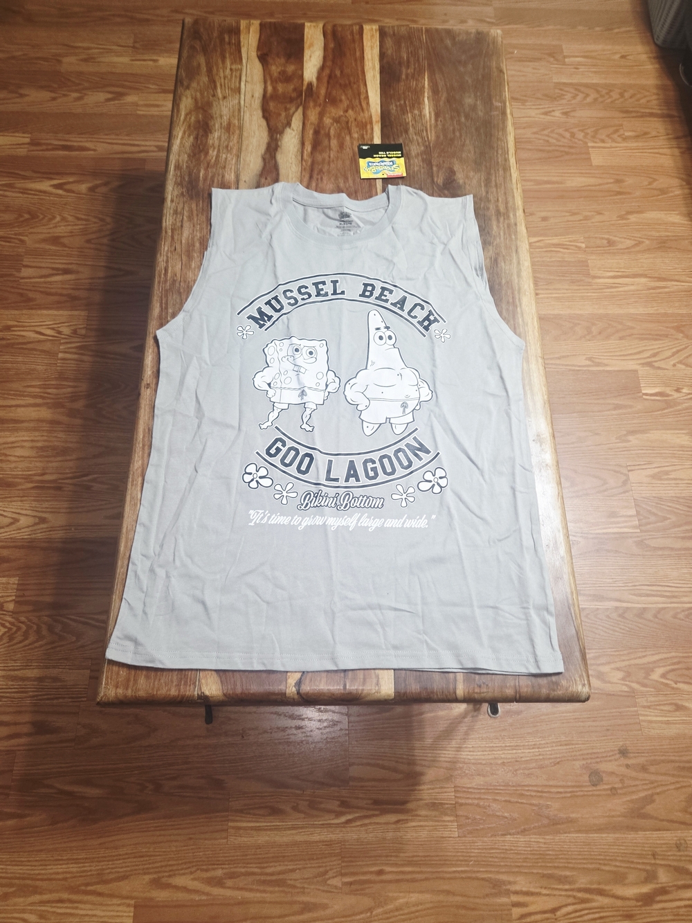 SpongeBob Squarepants Gray Mussel Beach Sleeveless Shirt